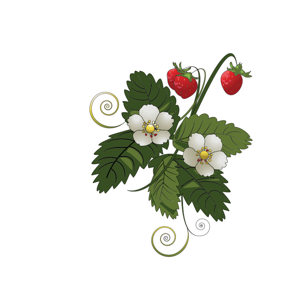 OnlineLabels Clip Art - Strawberry Plant